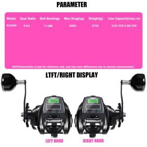 SAMOLLA 대형 전자 낚시 릴, 심해 얼음 낚시를위한 방수 베이트 캐스팅 Catfishing Solar + usb 충전