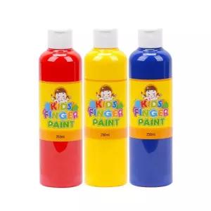 키즈 핑거페인트250ml 3색 세트어린이미술 영아 아트 물감 손가락