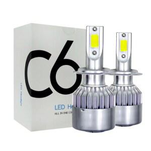 2pcs C6 72W H11 H4 Hi Lo H1 H7 COB LED HB3 9005 HB4 9006 자동차 라이트 전구 안개등 12V 7200LM 자동 램프
