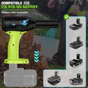 Ryobi 18V 배터리, 90000RPM 제트 건식 송풍기, 키보드, 실외, 자동차 청소기용 무선 휴대용 전기 먼지 제