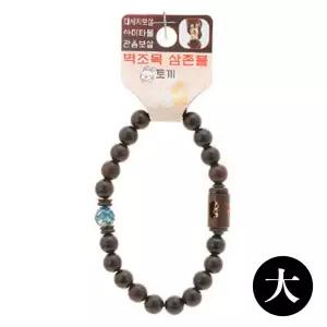 불교 팔찌 액운방지 삼존불 띠 합장주 염주 (대) 토끼재물 행운 패션 목걸이 우드 나무 선물 종교선물