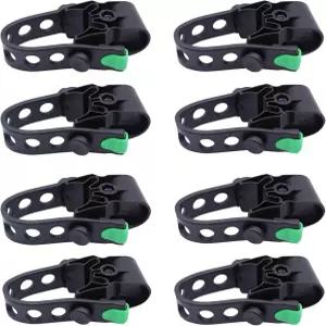YOLOCKEY 8PCS 자전거 랙 스트랩 교체 부품 히치 거치대 타이 다운 고무 예비 후크 핏 1인치 트레일러