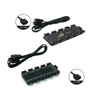 마더보드 RGB SYNC 분배기 M/B AS GIGABYTE MSI용 12V 4Pin / 5V 허브 전송 연장 케이블