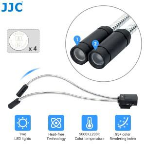 JJC LED 매크로 암 라이트 사진 조명, 렌즈 카메라 클로즈업 5레벨 조정 가능한 유연한 채우기