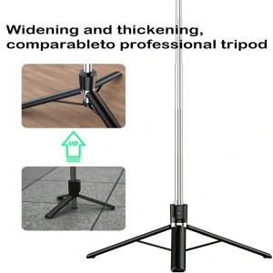 1700mm 셀카봉 무선 폰 삼각대 확장형 스탠드 접이식 모노포드 스마트폰용 균형 잡힌 촬영