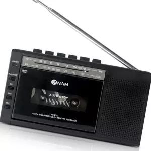 아남 블랙 카세트 녹음기 플레이어 MP3 라디오 레트로 워크맨 휴대용 테잎재생 테이프