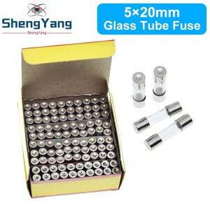 TZT 100PCS 5x20mm 빠른 블로우 유리관 퓨즈 0.2A 1A 2A 3A 4A 5A 6A 8A 250V
