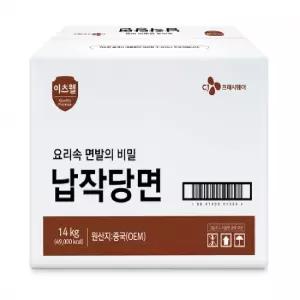 이츠웰 납작당면 14Kg 1개납작한 넓적 업소용 가정용 찜닭 떡볶이 마라탕 사리 중국 사리면