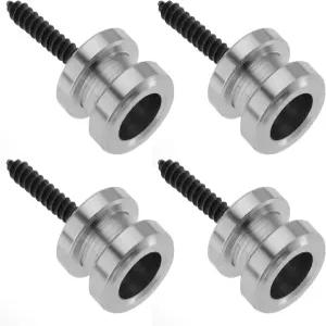 디어 만들기 11.9x9.9mm 실버와 호환되는 샬러 장착 나사가 있는 기타 스트랩 잠금장치 및 버튼 2쌍 퀵