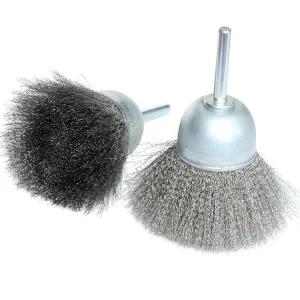고품질 2.5 2Pcs 스테인리스 스틸 와이어 컵 브러시 세트 드릴 1/4 헥스 샹크 미세 녹 제거용
