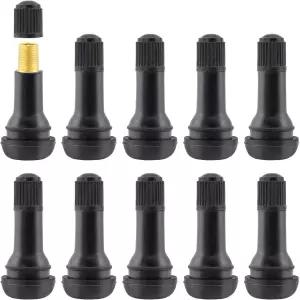 Quacc 10 PCS TR413 고무 스냅인 타이어 밸브 스템 자동차 고카트 트럭 잔디깎이 트레일러의 0.453