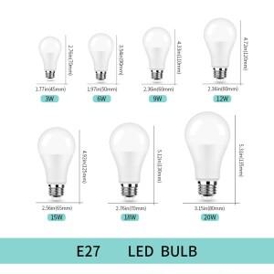2개/몫 DC12-85V 3W 6W 9W 12W 15W 18W 20W LED 전구 램프 E27 E14 B22 스마트 IC 고휘도 Lampada Bombill