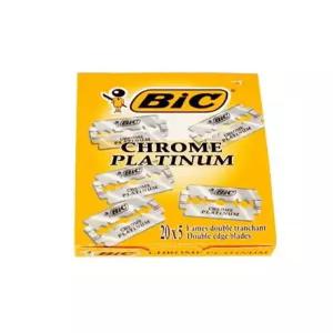 BIC 크롬 플래티넘 더블 엣지 안전 면도기 일회용 싱글 블레이드(100팩)