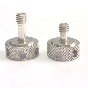 1pcs 스테인레스 스틸 1/4 인치 6 구멍은 카메라 삼각대 및 액세서리 장착 조정을 위한 널링 핸드 나사가