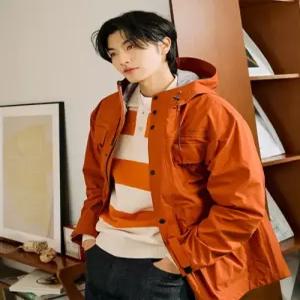 빈폴 멘 럭비 스트라이프 칼라넥 니트 오렌지 (BC5251C078) 니트웨어 남성니트