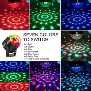 디스코볼 조명 파티 USB 사운드 감지 DJ 댄스 무대 화려한 RGB 스트로브 램프 (노래방, 웨딩, 바 장식용)