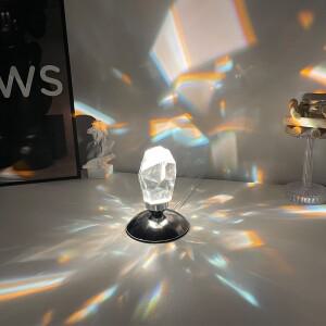 라이트 섀도우 K9 크리스탈 스톤 램프, 16 색 RGB 제어 다이아몬드 테이블 조명, 패션 디자인, 홈 장식,