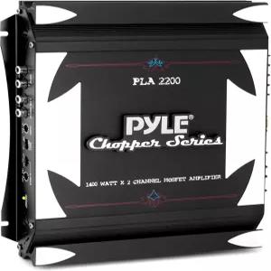 Pyle 2 채널 자동차 스테레오 앰프 - 1400W 듀얼 브리지 가능 고출력 MOSFET 오디오 사운드 자동 소형