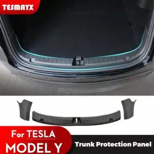 Teayx 트렁크 씰 플레이트 커버 Tesla odel Y 용 TPE 고무 보호 장치 임계 값 범퍼 가드 더러운 패드 방지