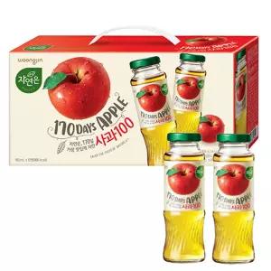 웅진 자연은 사과 주스 180ml 12병음료 쥬스 탕비실 행사 업소 업소용 음료수 맛있는
