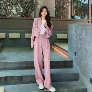 EAMT 여친 분홍 투피스 정장세트 잉글리쉬 봄가을 YJ1