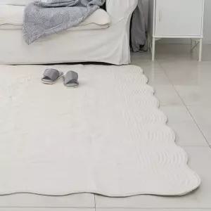 BEDCOVER 에바 순면 워싱 카페트 특대형 아이보리가족 거실 러그 인테리어 면페