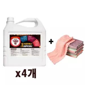 기름때싹 4L 4개 행주 10장세정제식당카페업소청소용세제 주방세척제 용클리너 크리너 찌든제거 찌든