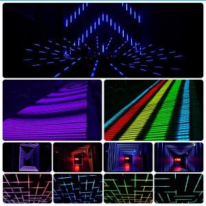 LED 픽셀 라이트 바 및 비행 케이스 KTV 극장 강당 무대 콘서트 조명 DMX 모드가 있는 Artnet 제어 상자