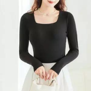 슬림핏 가을 긴팔티셔츠 여성 크롭티 내장 캡 스트릿 편한