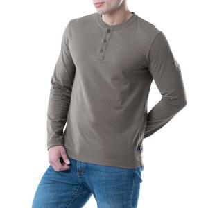 리 남성 긴팔 소프트 워싱 코튼 헨리 티셔츠