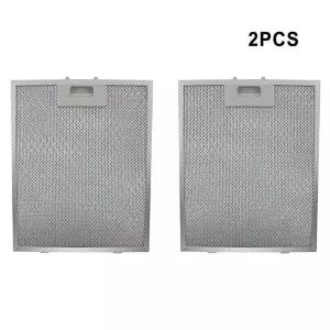 2x 범위 후드 필터 교체 환기 알루미늄 흡 26*32CM 금속 메쉬 쿠커 그리스 주방 추출기