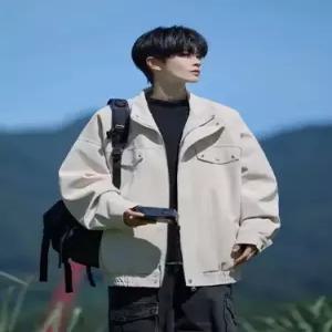 룽나루 남사친 빈티지 트렌치 PU가죽 항공 점퍼 코트 오버사이즈 자켓 HO1