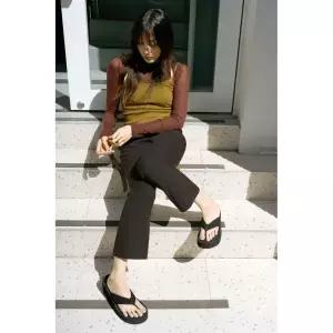 [정품] 자라 구두 데일리 워커 출근 ZARA 플랫폼 샌들 - 블랙