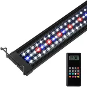 워터리버스 무선 원격 풀 스펙트럼 수족관 LED 라이트 스트립 - 수조 식물을 위한 타이머 및 RGB 모드가