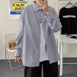 오너클랜 WL 남자 캐주얼 대학생룩 클래식 기본 패션 체크 패턴 디자인 남팡 셔츠 남방 가을 남친룩