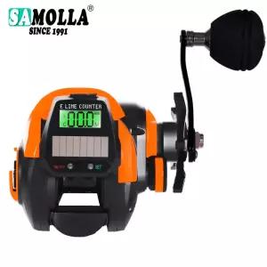 SAOLLA 낚시 릴 USB 및 태양열 충전 전자 베이트 캐스팅 Led 스크린 7.2 1 바닷물 방수 캐스트 드럼 휠