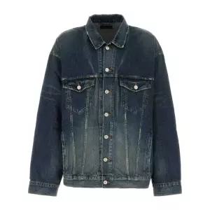 백 로고 디스트로이드 오버사이즈 데님 재킷 738738TRWA7 3020