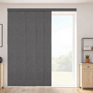 VEVOR 패널 트랙 블라인드, 45.8인치에서 86인치로 확장 가능한 트랙, 최대 96인치까지 트리밍 가능한 패널 커튼, 슬라이딩 도어를 위한 수직 암막 패널 블라인드, 파티오 도어, 룸 디바이더, 다크 그레이