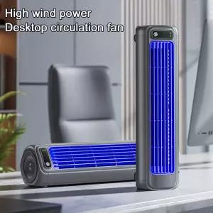 2000/200mAh 휴대용 팬 전기 에어컨 조용한 벽 마운트 책상 타워 3 속도 가정용 충전식