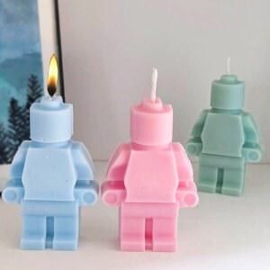크리 에이 티브 로봇 인테리어 초콜릿 콘크리트 금형 양초 크리스마스 석고 실리콘 베이킹