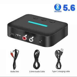 블루투스 5.6 오디오 수신기 3.5 AUX RCA USB U 스테레오 음악 무선 어댑터 PC TV 차량용 키트 스피커
