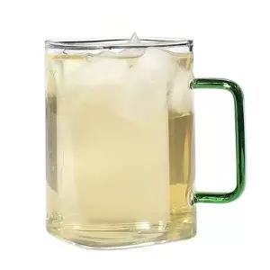 마시피렌체 커피잔 찻잔 그린 550ML 머그잔 유리 물컵 예쁜컵 찻찬