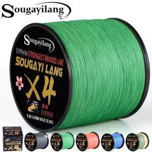 Sougayilang 땋은 라인 4X 100/300 5 색 낚시 용 axDrag 66LB 바닷물 바다 멀티 필라멘트 PE