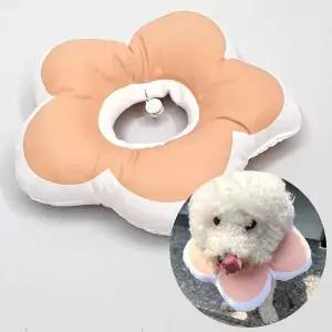 [콩심팥심]쿠션넥카라 강아지 고양이 쿠션 넥카라 핑크 L