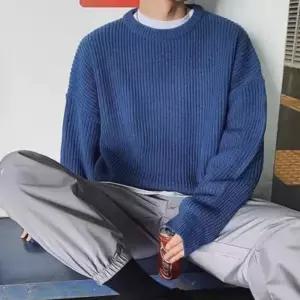 남성 리체 골지 루즈핏 긴팔 스트릿 니트 스웨터 티셔츠 dha9+4DKg