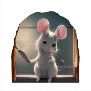 야광 쥐구멍 스티커 책읽는 쥐 인테리어 벽지 데코 포인트 인테리어스티커