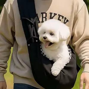 [콩심팥심]소형견 메쉬 슬링 외출용 반려동물백 산책펫가방 소프트펫백