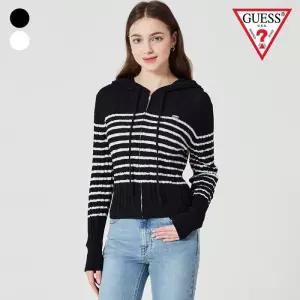 매장정품 GUESS 게스 여성 후드 스트라이프 집업 OO1S2671 1695163