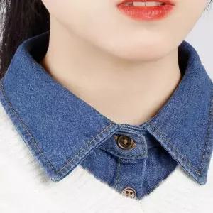 여성 니트 반팔 레이어드 가짜 카라 셔츠 목폴라 목카라 페이크넥 넥케이프 목폴라