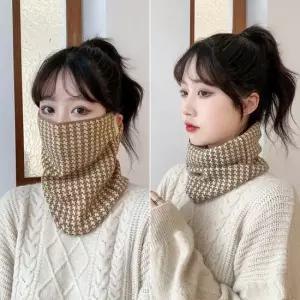 하운드체크 바라클라바 방한 목토시 골프 자전거 워머 목폴라 털모자 기모장갑